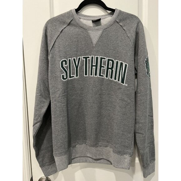 Wizarding World Harry Potter Slytherin Sweatshirt Patch Universal Gray Small New - Picture 1 of 9